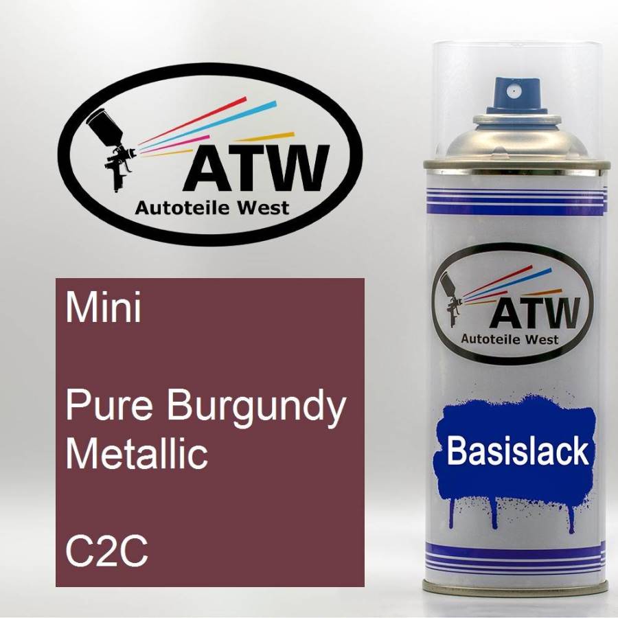 Mini, Pure Burgundy Metallic, C2C: 400ml Sprühdose, von ATW Autoteile West.
